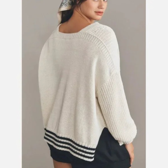 Anthropologie Maeve Catch Of The Day Sweater Nautical Fish - Picture 3 of 8